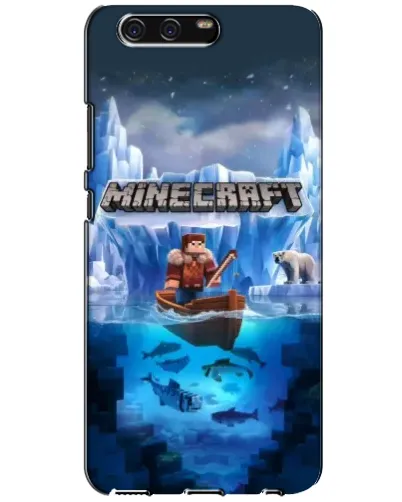Чехол для Huawei P10 (VTR) с картинкой «Minecraft ледяной мир»