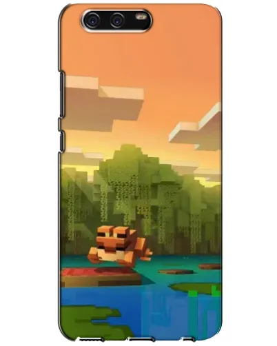 Чехол для Huawei P10 (VTR) с картинкой «Майнкрафт закат солнца»