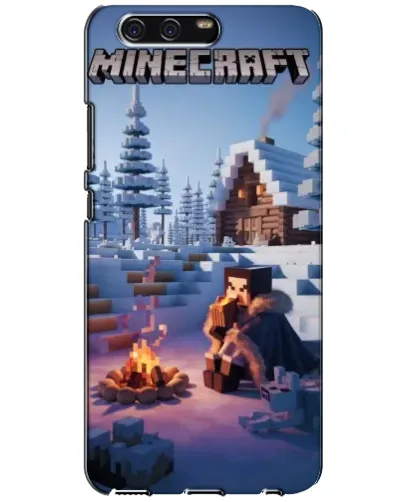 Чехол для Huawei P10 (VTR) с картинкой «Зимний Minecraft»