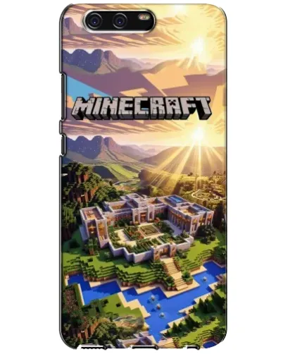 Чехол для Huawei P10 (VTR) с картинкой «Minecraft панорама»