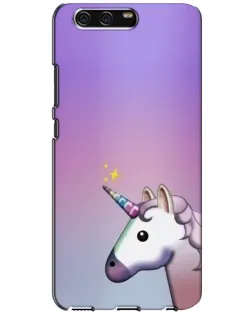 Чехол для Huawei P10 (VTR) с картинкой «Единорог градиент»