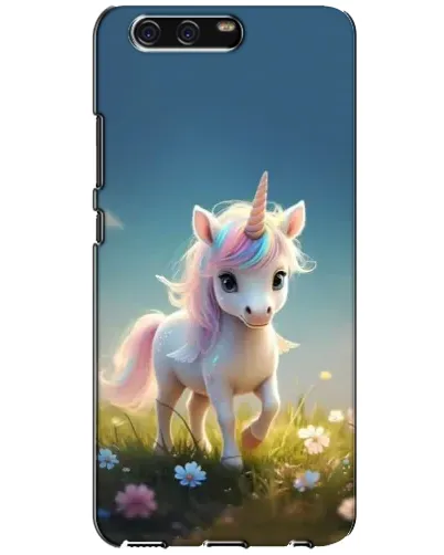 Чехол для Huawei P10 (VTR) с картинкой «Единорог на поляне»