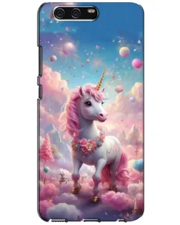 Чехол для Huawei P10 (VTR) с картинкой «Единорог среди облаков»