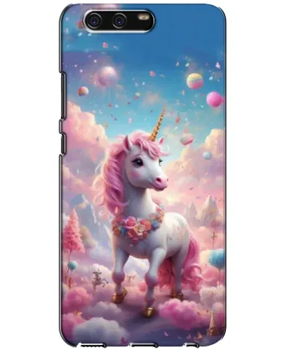 Чехол для Huawei P10 (VTR) с картинкой «Единорог среди облаков»