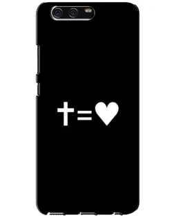 Чехол для Huawei P10 (VTR) с картинкой «Крест и Сердце»