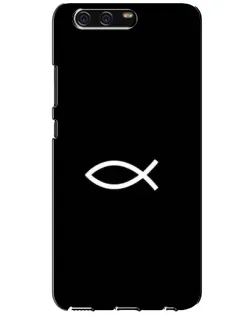 Чехол для Huawei P10 (VTR) с картинкой «Символ рыбы Jesus»