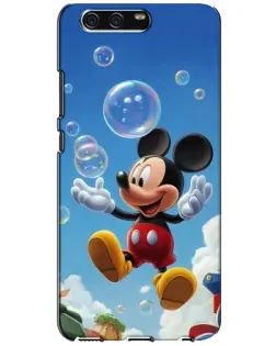 Чехол для Huawei P10 (VTR) с картинкой «Mickey и мыльные пузыри»