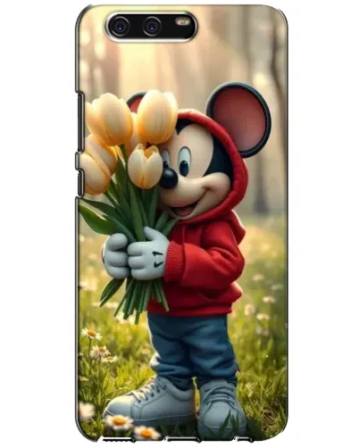 Чехол для Huawei P10 (VTR) с картинкой «Микки с тюльпанами»