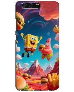 Чехол для Huawei P10 (VTR) с картинкой «Космический фастфуд»