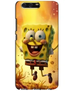 Чехол для Huawei P10 (VTR) с картинкой «Губка Боб прыгает»