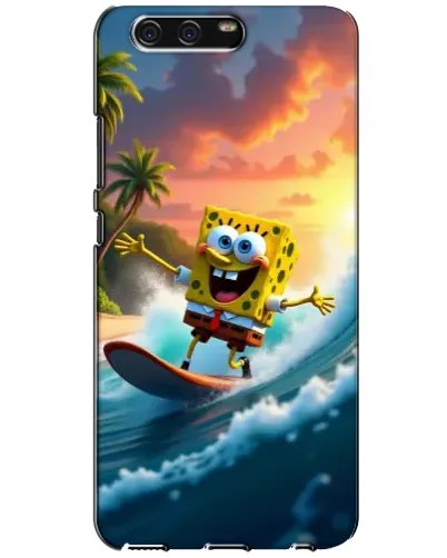 Чехол для Huawei P10 (VTR) с картинкой «Губка Боб серфингист» Чехол для Huawei P10 (VTR) с картинкой «Губка Боб серфингист»