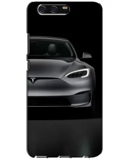 Чехол для Huawei P10 (VTR) с картинкой «Tesla Model S Look»