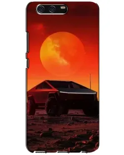 Чехол для Huawei P10 (VTR) с картинкой «Cybertruck на Марсе»