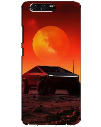 Чехол для Huawei P10 (VTR) с картинкой «Cybertruck на Марсе»