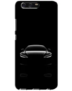 Чехол для Huawei P10 (VTR) с картинкой «Силуэт Tesla Night»
