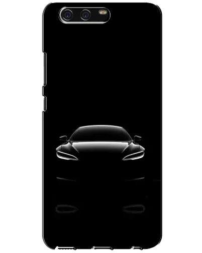 Чехол для Huawei P10 (VTR) с картинкой «Силуэт Tesla Night»