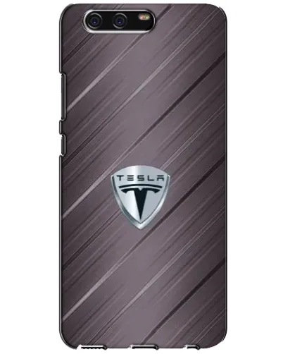Чехол для Huawei P10 (VTR) с картинкой «Металлическая текстура Tesla»