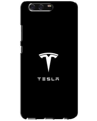 Чехол для Huawei P10 (VTR) с картинкой «Tesla White Logo»