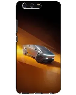 Чехол для Huawei P10 (VTR) с картинкой «Cybertruck в пустыне»