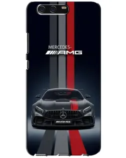 Чехол для Huawei P10 (VTR) с картинкой «Mercedes — белый карбон»