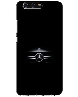 Чехол для Huawei P10 (VTR) с картинкой «Mercedes — абстрактные линии»