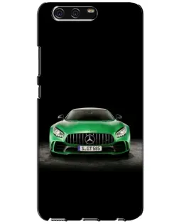 Чехол для Huawei P10 (VTR) с картинкой «Mercedes — неоновый лого»