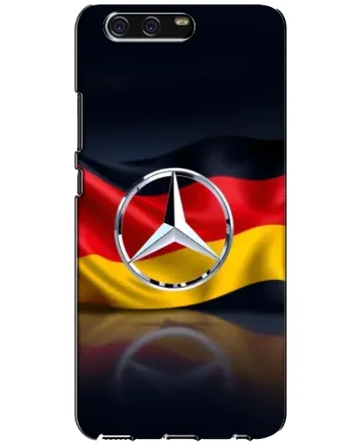 Чехол для Huawei P10 (VTR) с картинкой «Mercedes — флаг Германии»