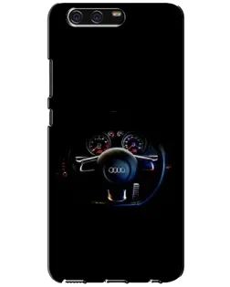 Чехол для Huawei P10 (VTR) с картинкой «Салон Audi — руль»