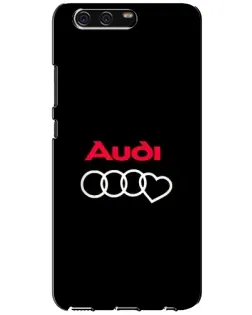 Чехол для Huawei P10 (VTR) с картинкой «Логотип Audi Heart»
