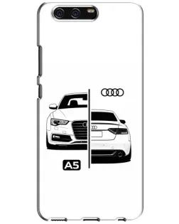 Чехол для Huawei P10 (VTR) с картинкой «Audi — контрастный дизайн»