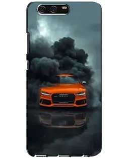 Чехол для Huawei P10 (VTR) с картинкой «Audi в облаках дыма»