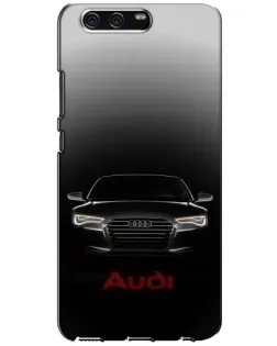 Чехол для Huawei P10 (VTR) с картинкой «Audi — градиентный контур»