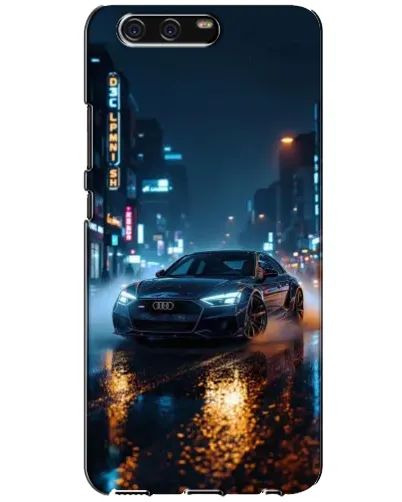 Чехол для Huawei P10 (VTR) с картинкой «Ночной город и Audi»