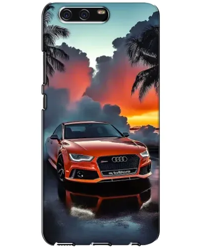 Чехол для Huawei P10 (VTR) с картинкой «Audi — закат»
