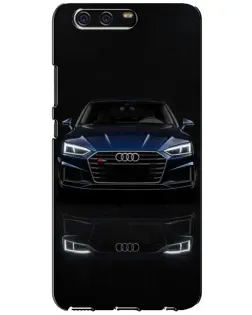 Чехол для Huawei P10 (VTR) с картинкой «Audi — ночное отражение»