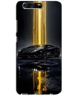 Чехол для Huawei P10 (VTR) с картинкой «Ночной Lamborghini драйв»