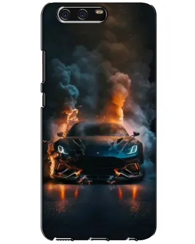 Чехол для Huawei P10 (VTR) с картинкой «Lamborghini дымная эстетика»