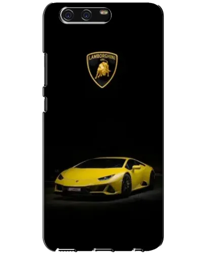 Чехол для Huawei P10 (VTR) с картинкой «Lamborghini желтый акцент»