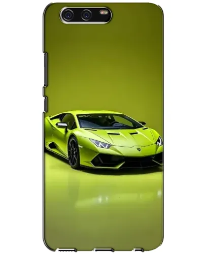 Чехол для Huawei P10 (VTR) с картинкой «Салатовый Lamborghini Huracan»