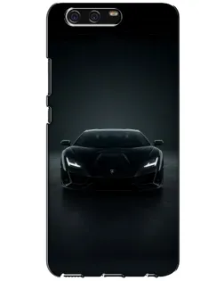 Чехол для Huawei P10 (VTR) с картинкой «Черный Lamborghini Aventador»