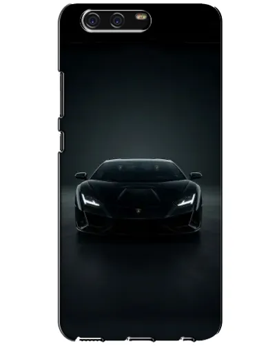 Чехол для Huawei P10 (VTR) с картинкой «Черный Lamborghini Aventador»