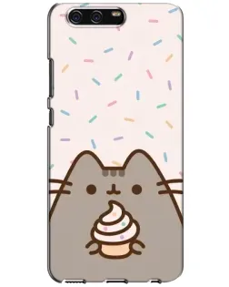 Чехол для Huawei P10 (VTR) с картинкой «Пушин с кексом»