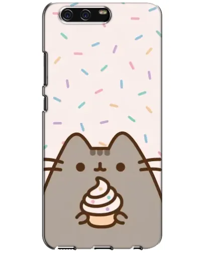 Чехол для Huawei P10 (VTR) с картинкой «Пушин с кексом»
