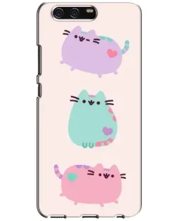 Чехол для Huawei P10 (VTR) с картинкой «Pusheen трио»