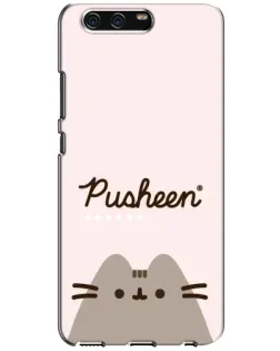 Чехол для Huawei P10 (VTR) с картинкой «Pusheen логотип»