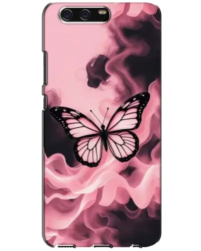 Чехол для Huawei P10 (VTR) с картинкой «Бабочка в дыму»
