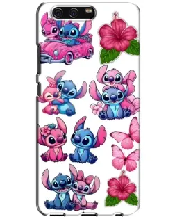 Чехол для Huawei P10 (VTR) с картинкой «Стикеры Stitch и Angel»
