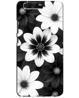 Чехол для Huawei P10 (VTR) с картинкой «Монохромные астры»