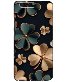 Чехол для Huawei P10 (VTR) с картинкой «Клевер в золоте»