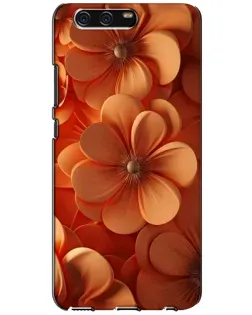 Чехол для Huawei P10 (VTR) с картинкой «Оранжевый макро цветок»